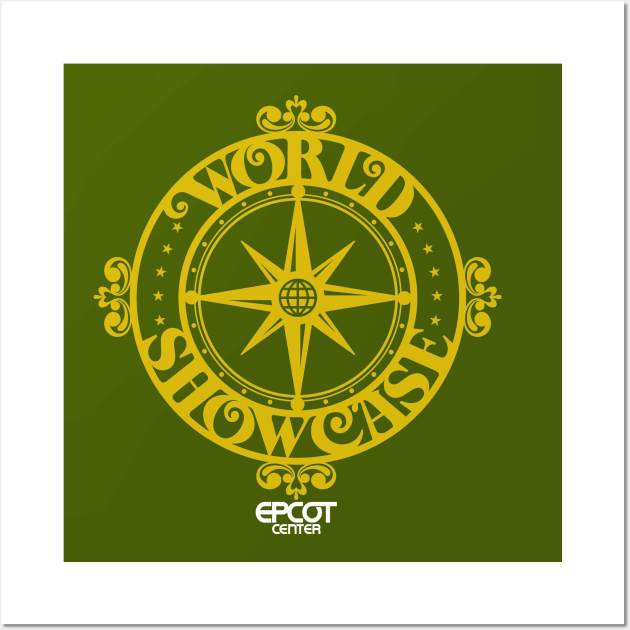 Epcot World Showcase Compass Wall Art by BurningSettlersCabin